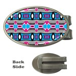 Blue pink shapes rows.jpg                                                       Money Clip (Oval) Front