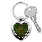 Butterfly Flower Jungle And Full Of Leaves Everywhere Key Chains (Heart)  Front