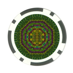 Butterfly Flower Jungle And Full Of Leaves Everywhere Poker Chip Card Guard by pepitasart