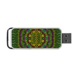 Butterfly Flower Jungle And Full Of Leaves Everywhere Portable USB Flash (Two Sides) Front