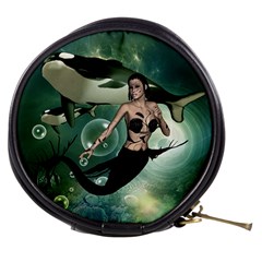 Wonderful Dark Mermaid With Awesome Orca Mini Makeup Bag by FantasyWorld7