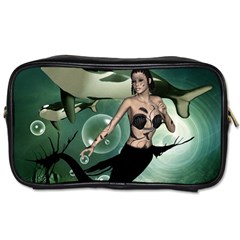 Wonderful Dark Mermaid With Awesome Orca Toiletries Bag (two Sides) by FantasyWorld7