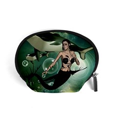 Wonderful Dark Mermaid With Awesome Orca Accessory Pouch (small) by FantasyWorld7