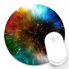 Universe Galaxy Sun Star Movement Round Mousepads by Simbadda