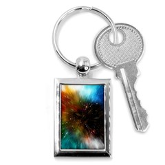 Universe Galaxy Sun Star Movement Key Chains (rectangle)  by Simbadda