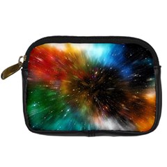 Universe Galaxy Sun Star Movement Digital Camera Leather Case by Simbadda