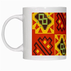 Squares And Other Shapes Pattern                                                       White Mug