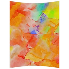 Orange Red Yellow Watercolors Texture                                                      Back Support Cushion by LalyLauraFLM