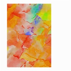 Orange Red Yellow Watercolors Texture                                                        Small Garden Flag by LalyLauraFLM