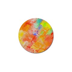 Orange Red Yellow Watercolors Texture                                                        Golf Ball Marker by LalyLauraFLM