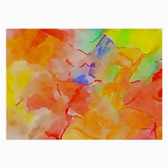 Orange Red Yellow Watercolors Texture                                                        Large Glasses Cloth by LalyLauraFLM