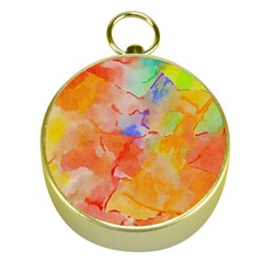 Orange Red Yellow Watercolors Texture                                                        Gold Compass by LalyLauraFLM