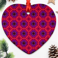 Retro Abstract Boho Unique Ornament (heart) by Simbadda