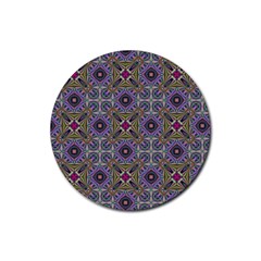 Vintage Abstract Unique Original Rubber Coaster (Round) 