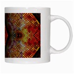 Autumn Kaleidoscope Art Pattern White Mugs Right