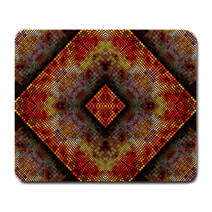 Autumn Kaleidoscope Art Pattern Large Mousepads