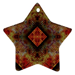 Autumn Kaleidoscope Art Pattern Star Ornament (Two Sides)