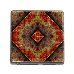 Autumn Kaleidoscope Art Pattern Memory Card Reader (Square 5 Slot)