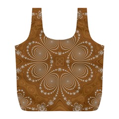 Fractal Pattern Decoration Abstract Full Print Recycle Bag (l) by Simbadda