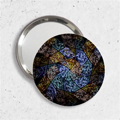 Multi Color Tile Twirl Octagon 2 25  Handbag Mirrors by Simbadda