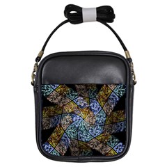 Multi Color Tile Twirl Octagon Girls Sling Bag by Simbadda