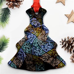 Multi Color Tile Twirl Octagon Christmas Tree Ornament (two Sides) by Simbadda