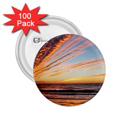 Sunset Beach Ocean Scenic 2 25  Buttons (100 Pack)  by Simbadda