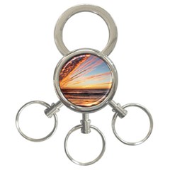 Sunset Beach Ocean Scenic 3-ring Key Chains by Simbadda