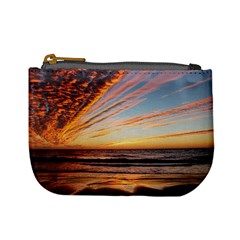 Sunset Beach Ocean Scenic Mini Coin Purse by Simbadda