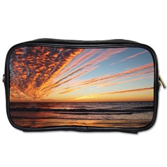 Sunset Beach Ocean Scenic Toiletries Bag (one Side) by Simbadda