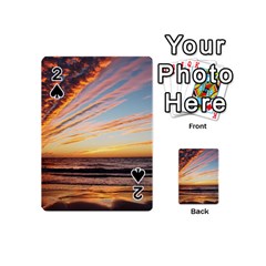 Sunset Beach Ocean Scenic Playing Cards 54 (mini) by Simbadda