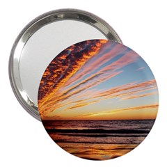 Sunset Beach Ocean Scenic 3  Handbag Mirrors by Simbadda