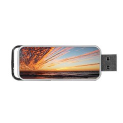 Sunset Beach Ocean Scenic Portable Usb Flash (two Sides) by Simbadda