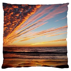 Sunset Beach Ocean Scenic Standard Flano Cushion Case (one Side) by Simbadda