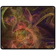 Abstract Colorful Art Design Double Sided Fleece Blanket (medium)  by Simbadda