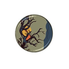 Art Drawing Abstract Blue Yellow Hat Clip Ball Marker (4 Pack) by Celenk