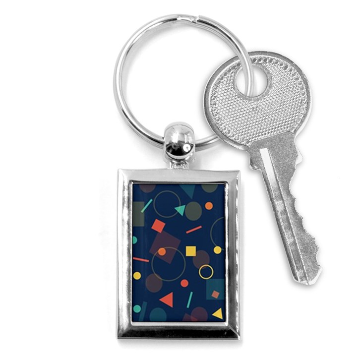 Background Backdrop Geometric Key Chains (Rectangle) 