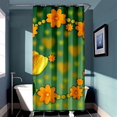 Background Design Texture Tulips Shower Curtain 36  X 72  (stall)  by Celenk