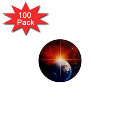 Earth Globe Planet Space Universe 1  Mini Magnets (100 Pack)  by Celenk