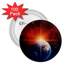 Earth Globe Planet Space Universe 2 25  Buttons (100 Pack)  by Celenk