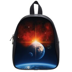 Earth Globe Planet Space Universe School Bag (small) by Celenk