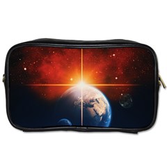 Earth Globe Planet Space Universe Toiletries Bag (one Side) by Celenk