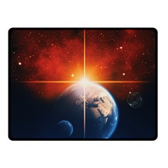 Earth Globe Planet Space Universe Fleece Blanket (small) by Celenk