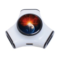 Earth Globe Planet Space Universe 3-port Usb Hub by Celenk