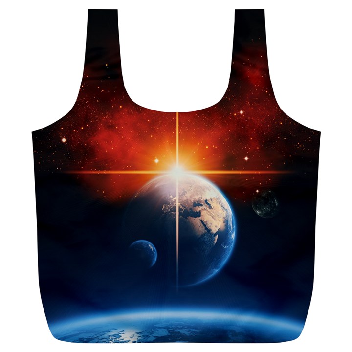 Earth Globe Planet Space Universe Full Print Recycle Bag (XL)