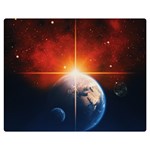 Earth Globe Planet Space Universe Double Sided Flano Blanket (Medium)  60 x50  Blanket Front