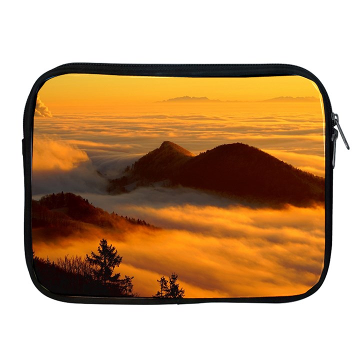 Fog Clouds Sea Of Fog Mountain Apple iPad 2/3/4 Zipper Cases