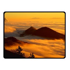 Fog Clouds Sea Of Fog Mountain Double Sided Fleece Blanket (small)  by Celenk