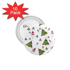 Christmas Santa Claus Decoration 1 75  Buttons (10 Pack) by Celenk