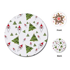 Christmas Santa Claus Decoration Playing Cards (round) by Celenk